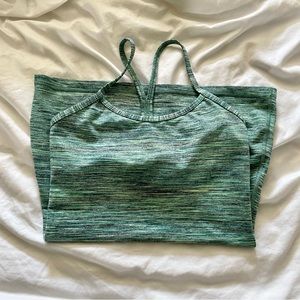 Lululemon Power Y Tank in Limited Edition Teal, Heather Print